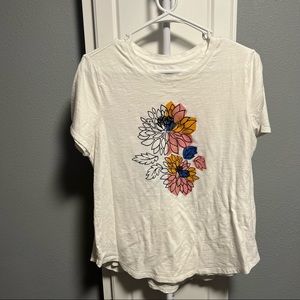Old Navy Flower Graphic Tee L